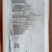Stampa Vecchia Milano con cornice 