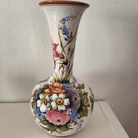 Vaso Ceramica Decorato A Mano Bassano Nove Carpie'
