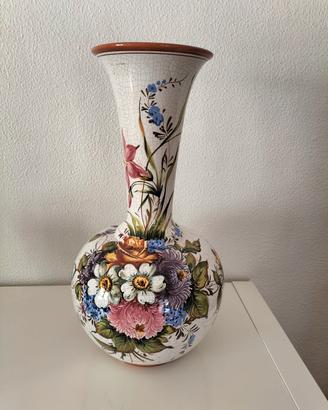 Vaso Ceramica Decorato A Mano Bassano Nove Carpie'