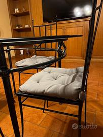 tavolo in ferro battuto e 4 sedie