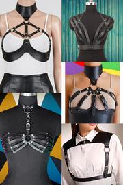 pettorina harness cintura corpo pelle techno punk