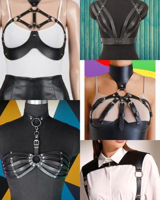 pettorina harness cintura corpo pelle techno punk