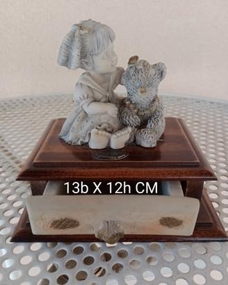 Scultura Del Vecchio – Bambino con orsetto 