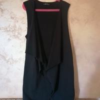 Gilet/casacca nera da donna con tasche.