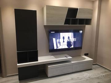 Mobile soggiorno moderna con con colonna