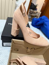 Scarpe con tacco color rosa cipria