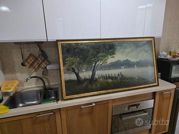 Quadro Paesaggistico vintage su tela firmato