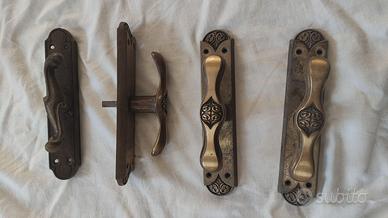 4 maniglie ottone per finestre vintage