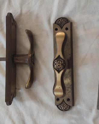 4 maniglie ottone per finestre vintage
