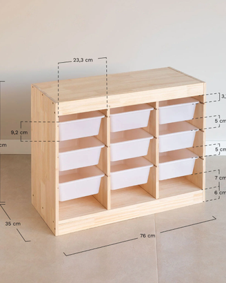 Mobile porta giochi bambini in legno Nopik – NUOVO