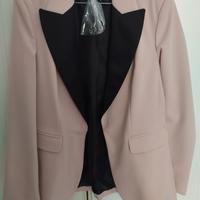 Blazer rosa antico e nero