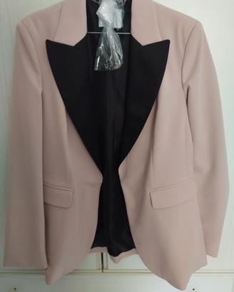 Blazer rosa antico e nero