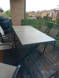 tavolo da balcone o giardino + 6 sedie 