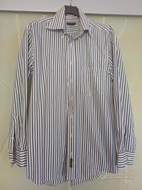 Camicia GANT 80’s Popline a righe blu e bi