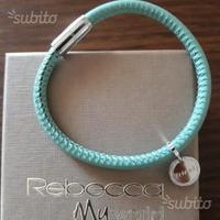 Bracciale in pelle rebecca con chiusura in acciaio