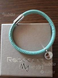 Bracciale in pelle rebecca con chiusura in acciaio