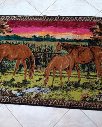 Tappeto cavalli bordeaux misure cm 95 x 150