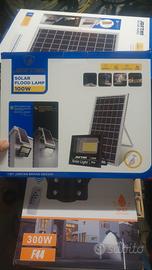 faretto led con pannello solare