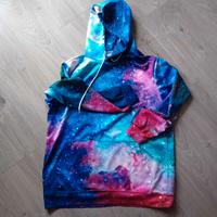 felpa lucida con cappuccio tema GALASSIA taglia M