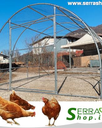 Tunnel pollaio recinto galline voliera avicola pvc