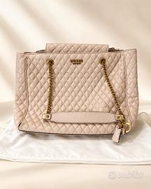 Borsa Guess nude trapuntata con dust bag