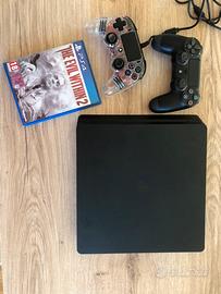 Play 4 slim + 2 controllers + 1 gioco