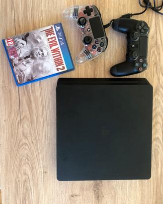 Play 4 slim + 2 controllers + 1 gioco