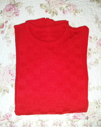Maglione rosso di cotone (vedere fotografie)