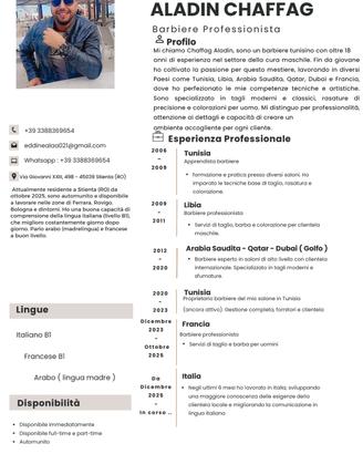 Barbiere professionista Ferrara Rovigo Bologna