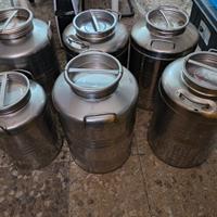 Bidone inox per olio