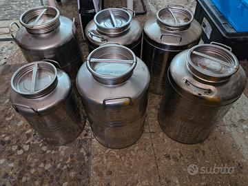 Bidone inox per olio