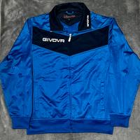 Felpa Givova zip nuova taglia M blu nero sportiva