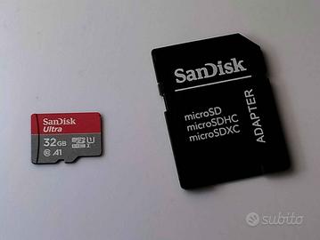 MICRO/SD SANDISK  DA 32 GB + ADATTATORE