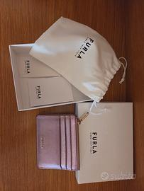 portacarte e monete rosa Furla