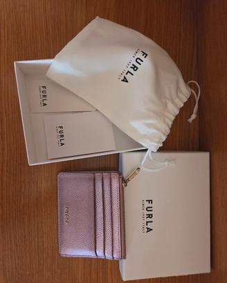 portacarte e monete rosa Furla