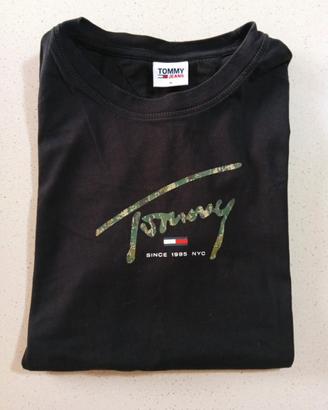 T-shirt Tommy jeans nera taglia M