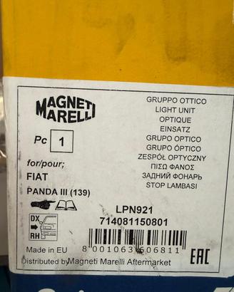 Fanale posteriore per Fiat Panda