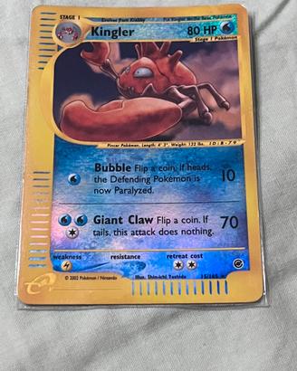 Kingler reverse carta pokemon del set expedition