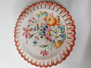 Coppia Piatti da Parete Vintage Ceramica Bassano 