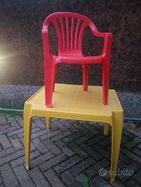 tavolino + sedia bambino usate poco niente € 15,00
