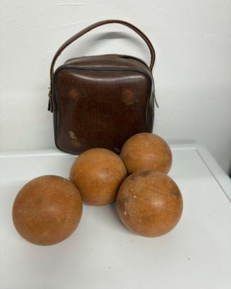 Bocce vintage con borsa