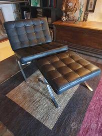 poltrona Barcellona con pouf