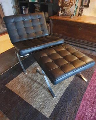 poltrona Barcellona con pouf