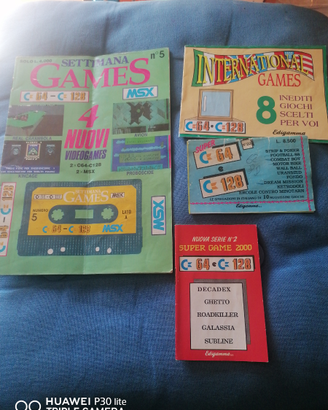 Lotto 4 manuali per giochi commodore 64-128