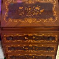 Scrittoio vintage  XIX SECcon ribalta e 3 cassetti