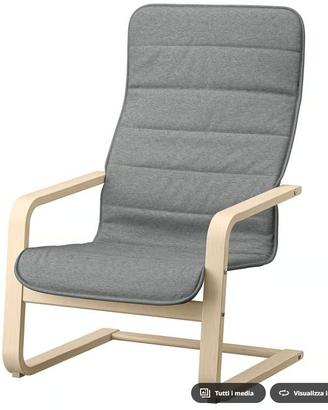 Poltrona IKEA in legno.