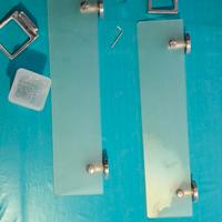 mensole da bagno in vetro con accessori