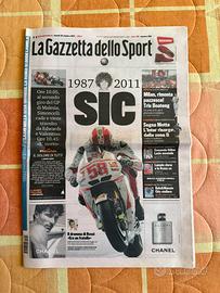 GAZZETTA DELLO SPORT 24/10/2011 MORTE SIMONCELLI