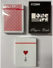 CARTE DA GIOCO NTP LONG LIFE BACCARAT DORSO ROSSO
