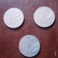 🦅Lotto 3 Monete Rare 10 Lire Spiga  1954 - 1953